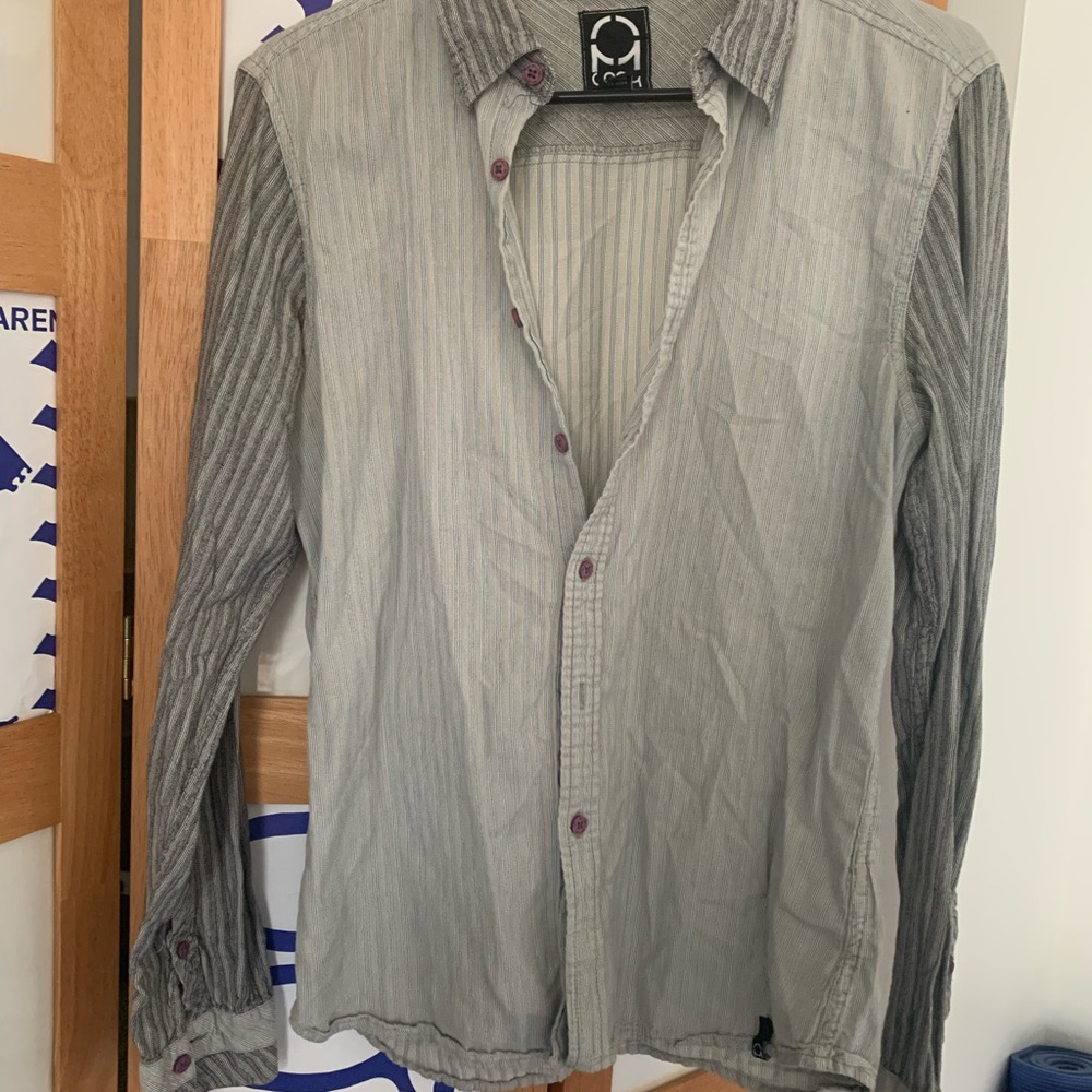 Stylish Men's Striped Button Down Shirt